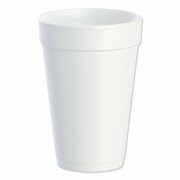 Dart Foam Drink Cups, 16oz, White, PK1000 PK 16J16